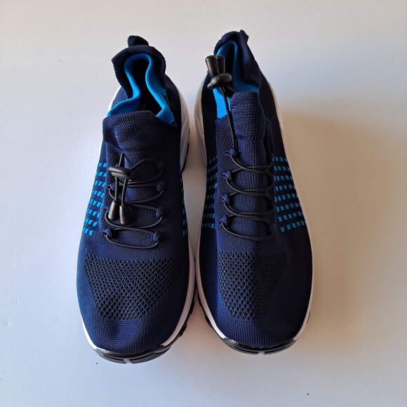 Comfort Wear Black & Blue Ortho Sneakers w/ Wide Toe Bed & Arch Support Size 12 - Picture 6 of 15